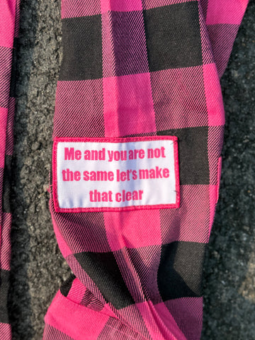 Pink go krazzy flannel shirt long sleeve