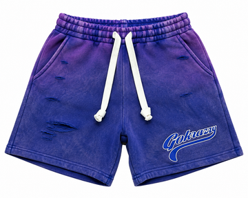 Krazzy Wash Shorts — Purple/Blue
