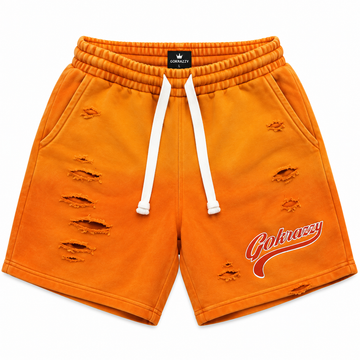 Krazzy Wash Shorts — Sunset Orange